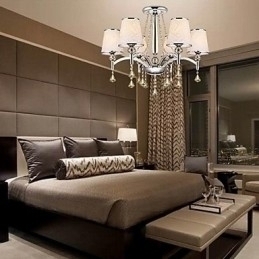 Designer Touch Decorative Modern Contemporary Crystal Chrome Metal Chandelier