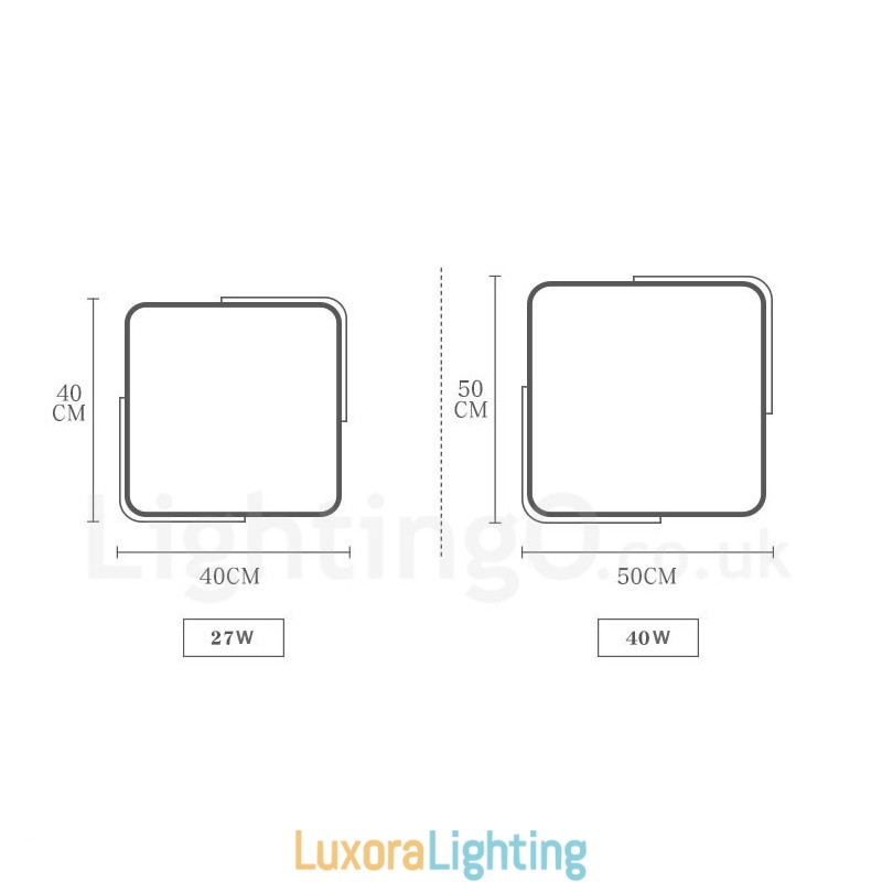 Designer Touch Decorative Dimmable Ultra thin Multi Colours Square Wood Ceiling Light with Acrylic Shade Ceiling Lamp Nordic Style