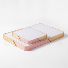 Designer Touch Decorative Dimmable Ultra thin Multi Colours Rectangle Wood Ceiling Light with Acrylic Shade Ceiling Lamp Nordic Style