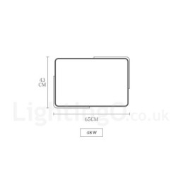 Designer Touch Decorative Dimmable Ultra thin Multi Colours Rectangle Wood Ceiling Light with Acrylic Shade Ceiling Lamp Nordic Style