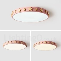 Designer Touch Decorative Dimmable Ultra thin Multi Colours Circular Wood Ceiling Light with Acrylic Shade Ceiling Lamp Nordic Style