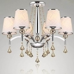 Designer Touch Decorative Modern Contemporary Crystal Chrome Metal Chandelier