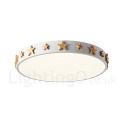 Designer Touch Decorative Dimmable Ultra thin Multi Colours Circular Wood Ceiling Light with Acrylic Shade Ceiling Lamp Nordic Style