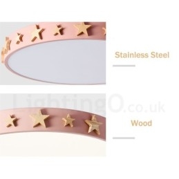 Designer Touch Decorative Dimmable Ultra thin Multi Colours Circular Wood Ceiling Light with Acrylic Shade Ceiling Lamp Nordic Style