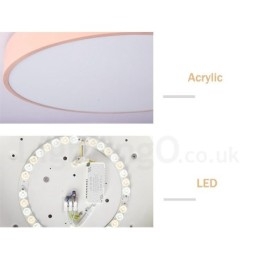 Designer Touch Decorative Dimmable Ultra thin Multi Colours Circular Wood Ceiling Light with Acrylic Shade Ceiling Lamp Nordic Style