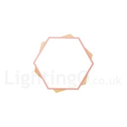 Designer Touch Decorative Dimmable Multi Colours Hexagon Wood Ceiling Light with Acrylic Shade Ceiling Lamp Nordic Style