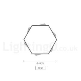 Designer Touch Decorative Dimmable Multi Colours Hexagon Wood Ceiling Light with Acrylic Shade Ceiling Lamp Nordic Style