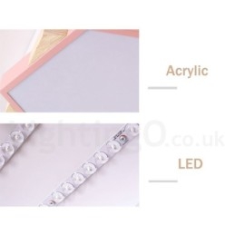 Designer Touch Decorative Dimmable Multi Colours Hexagon Wood Ceiling Light with Acrylic Shade Ceiling Lamp Nordic Style