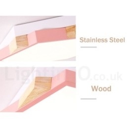 Designer Touch Decorative Dimmable Multi Colours Hexagon Wood Ceiling Light with Acrylic Shade Ceiling Lamp Nordic Style