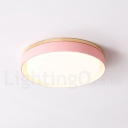 Designer Touch Decorative Dimmable Multi Colours Circular Wood Ceiling Light with Acrylic Shade Ceiling Lamp Nordic Style