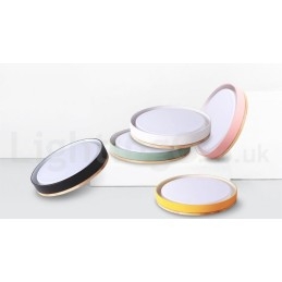 Designer Touch Decorative Dimmable Multi Colours Circular Wood Ceiling Light with Acrylic Shade Ceiling Lamp Nordic Style