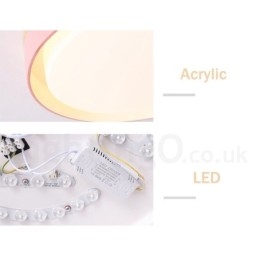 Designer Touch Decorative Dimmable Multi Colours Circular Wood Ceiling Light with Acrylic Shade Ceiling Lamp Nordic Style