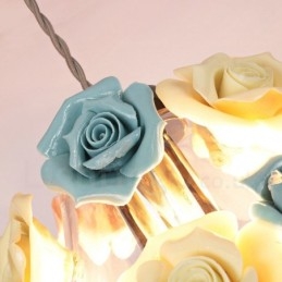 Designer Touch Decorative Multi Colours Flower Macaron Ceiling Pendant Light with Glass Shade Pendant Lamp