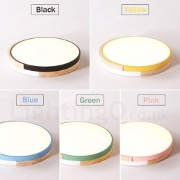 Designer Touch Decorative Dimmable Multi Colours Round Wood Ceiling Light with Acrylic Shade Ceiling Lamp Nordic Style