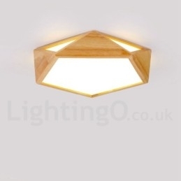 Designer Touch Decorative Dimmable Multi Styles Wood Ceiling Light with Acrylic Shade Ceiling Lamp Nordic Style