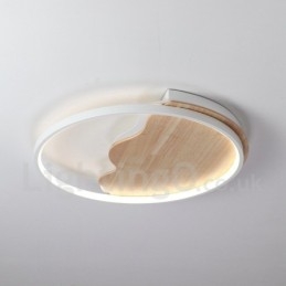Designer Touch Decorative Dimmable White Cloud Round Wood Ceiling Light Ultrathin Ceiling Lamp Also Can Be Used As Wall Light