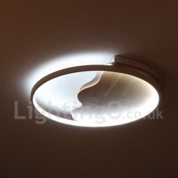 Designer Touch Decorative Dimmable White Cloud Round Wood Ceiling Light Ultrathin Ceiling Lamp Also Can Be Used As Wall Light