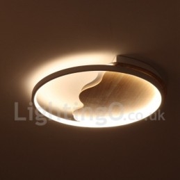 Designer Touch Decorative Dimmable White Cloud Round Wood Ceiling Light Ultrathin Ceiling Lamp Also Can Be Used As Wall Light