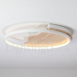 Designer Touch Decorative Dimmable White Cloud Round Wood Ceiling Light Ultrathin Ceiling Lamp Also Can Be Used As Wall Light
