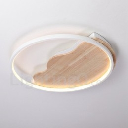 Designer Touch Decorative Dimmable White Cloud Round Wood Ceiling Light Ultrathin Ceiling Lamp Also Can Be Used As Wall Light