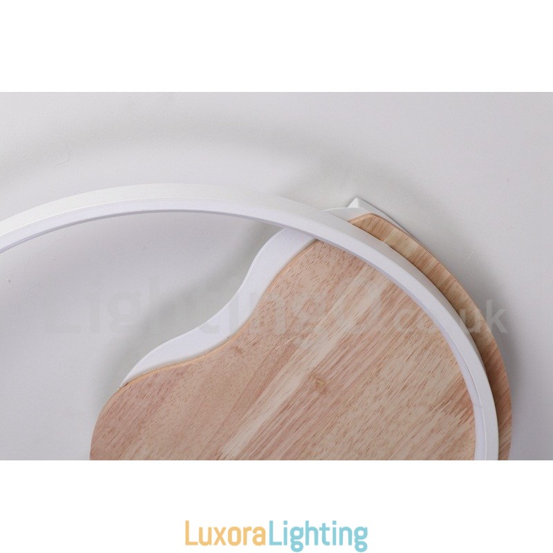 Designer Touch Decorative Dimmable White Cloud Round Wood Ceiling Light Ultrathin Ceiling Lamp Also Can Be Used As Wall Light