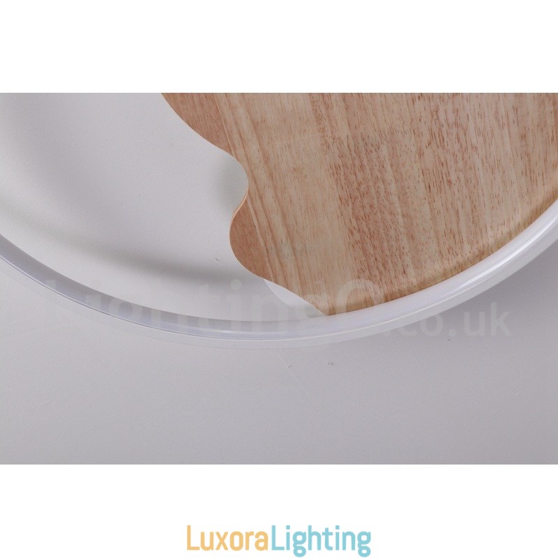 Designer Touch Decorative Dimmable White Cloud Round Wood Ceiling Light Ultrathin Ceiling Lamp Also Can Be Used As Wall Light