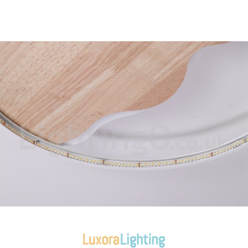 Designer Touch Decorative Dimmable White Cloud Round Wood Ceiling Light Ultrathin Ceiling Lamp Also Can Be Used As Wall Light