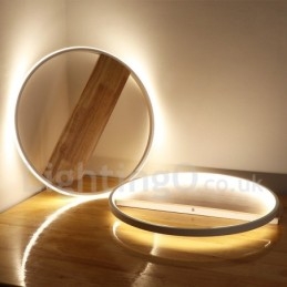 Designer Touch Decorative Dimmable White Round Wood Ceiling Light Ultrathin Ceiling Lamp Also Can Be Used As Wall Light