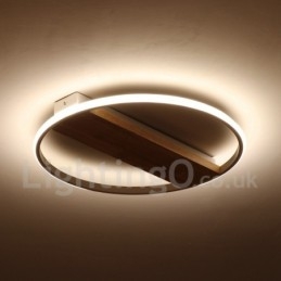 Designer Touch Decorative Dimmable White Round Wood Ceiling Light Ultrathin Ceiling Lamp Also Can Be Used As Wall Light