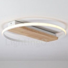 Designer Touch Decorative Dimmable White Round Wood Ceiling Light Ultrathin Ceiling Lamp Also Can Be Used As Wall Light