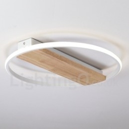Designer Touch Decorative Dimmable White Round Wood Ceiling Light Ultrathin Ceiling Lamp Also Can Be Used As Wall Light