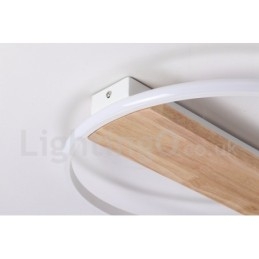 Designer Touch Decorative Dimmable White Round Wood Ceiling Light Ultrathin Ceiling Lamp Also Can Be Used As Wall Light