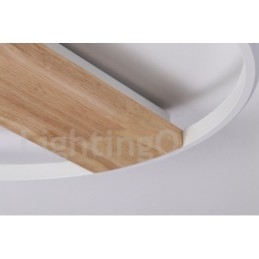Designer Touch Decorative Dimmable White Round Wood Ceiling Light Ultrathin Ceiling Lamp Also Can Be Used As Wall Light