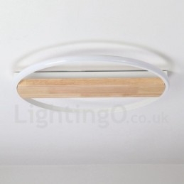 Designer Touch Decorative Dimmable White Round Wood Ceiling Light Ultrathin Ceiling Lamp Also Can Be Used As Wall Light