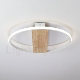 Designer Touch Decorative Dimmable White Round Wood Ceiling Light Ultrathin Ceiling Lamp Also Can Be Used As Wall Light