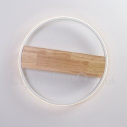 Designer Touch Decorative Dimmable White Round Wood Ceiling Light Ultrathin Ceiling Lamp Also Can Be Used As Wall Light