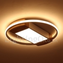 Designer Touch Decorative Dimmable White Round Wood Ceiling Light Ultrathin Ceiling Lamp Also Can Be Used As Wall Light