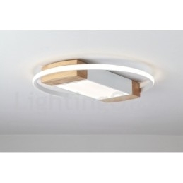 Designer Touch Decorative Dimmable White Round Wood Ceiling Light Ultrathin Ceiling Lamp Also Can Be Used As Wall Light