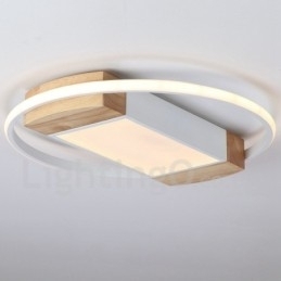 Designer Touch Decorative Dimmable White Round Wood Ceiling Light Ultrathin Ceiling Lamp Also Can Be Used As Wall Light