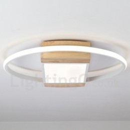 Designer Touch Decorative Dimmable White Round Wood Ceiling Light Ultrathin Ceiling Lamp Also Can Be Used As Wall Light