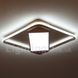 Designer Touch Decorative Dimmable White Square Wood Ceiling Light Ultrathin Ceiling Lamp Also Can Be Used As Wall Light