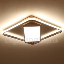 Designer Touch Decorative Dimmable White Square Wood Ceiling Light Ultrathin Ceiling Lamp Also Can Be Used As Wall Light