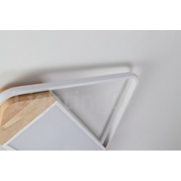 Designer Touch Decorative Dimmable White Square Wood Ceiling Light Ultrathin Ceiling Lamp Also Can Be Used As Wall Light