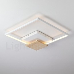 Designer Touch Decorative Dimmable White Square Wood Ceiling Light Ultrathin Ceiling Lamp Also Can Be Used As Wall Light