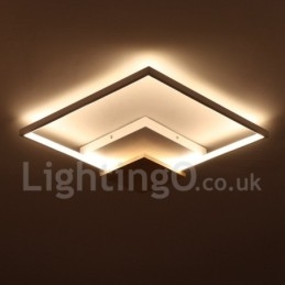 Designer Touch Decorative Dimmable White Square Wood Ceiling Light Ultrathin Ceiling Lamp Also Can Be Used As Wall Light