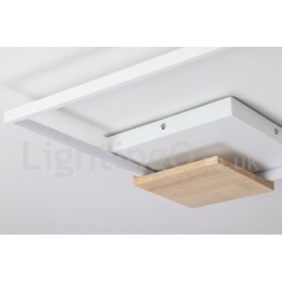 Designer Touch Decorative Dimmable White Square Wood Ceiling Light Ultrathin Ceiling Lamp Also Can Be Used As Wall Light