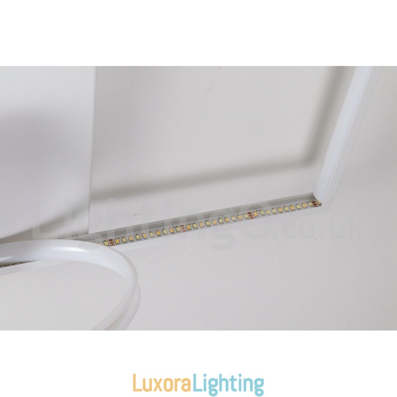 Designer Touch Decorative Dimmable White Square Wood Ceiling Light Ultrathin Ceiling Lamp Also Can Be Used As Wall Light