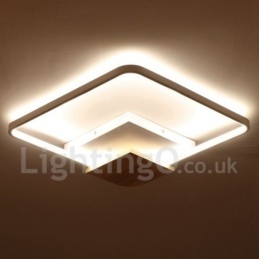 Designer Touch Decorative Dimmable White Square Wood Ceiling Light Ultrathin Ceiling Lamp Also Can Be Used As Wall Light