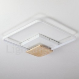 Designer Touch Decorative Dimmable White Square Wood Ceiling Light Ultrathin Ceiling Lamp Also Can Be Used As Wall Light