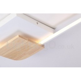 Designer Touch Decorative Dimmable White Square Wood Ceiling Light Ultrathin Ceiling Lamp Also Can Be Used As Wall Light